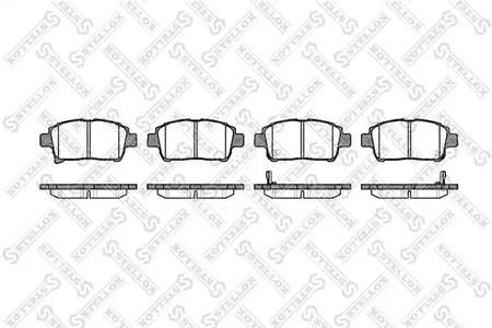 982 002-SX STELLOX Комплект тормозных колодок, дисковый тормоз